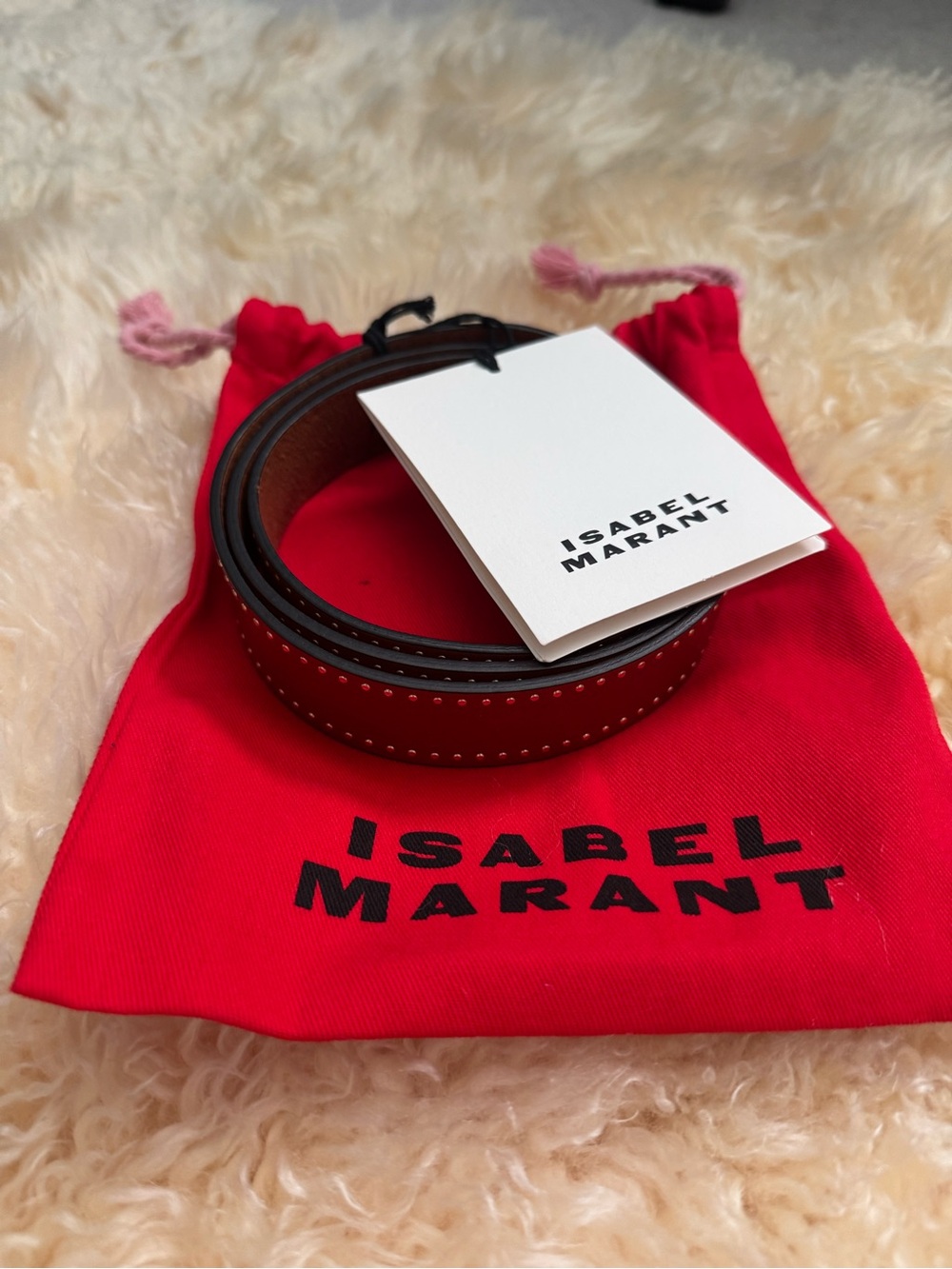 Isabel Marant Brown Leather Studded Wrap Belt